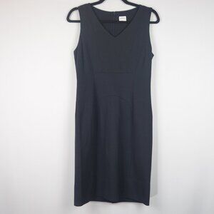 Vtg Armani Collezioni Black Sleeveless Knee-Length Dress Made In Italy, Size 8